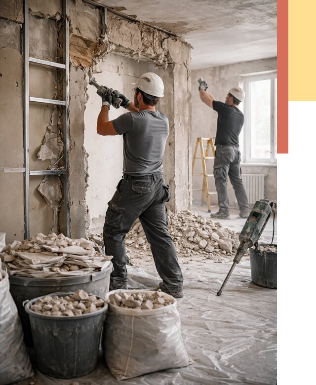 Демонтажные работы в Нижневартовске от 2797 руб. — услуги и цена под ключ | ОТДЕЛОЧНИК-Нжт