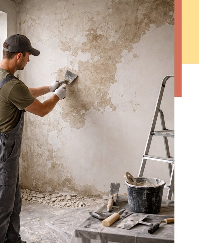 Снятие старой шпаклевки в Нижневартовске от 1917 руб. — быстро и недорого | ОТДЕЛОЧНИК-Нжт