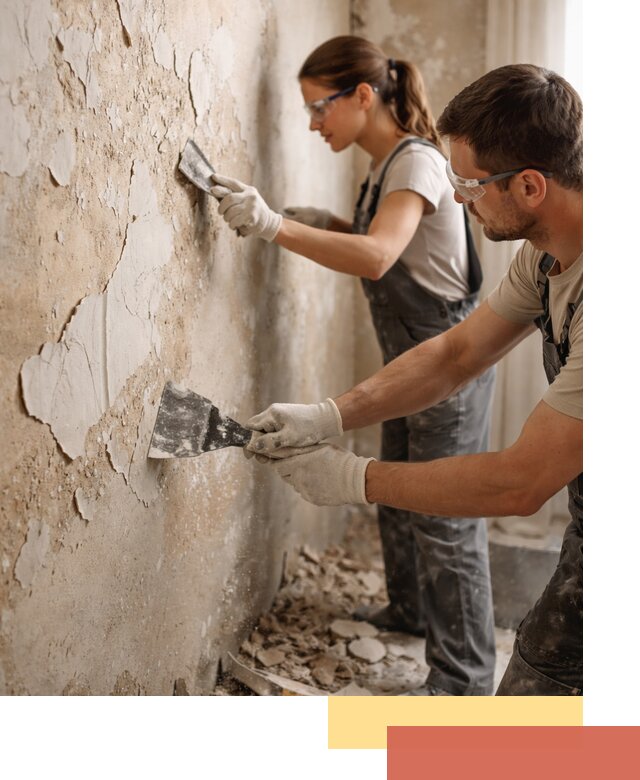 Снятие старой шпаклевки и подготовка поверхностей в Нижневартовске