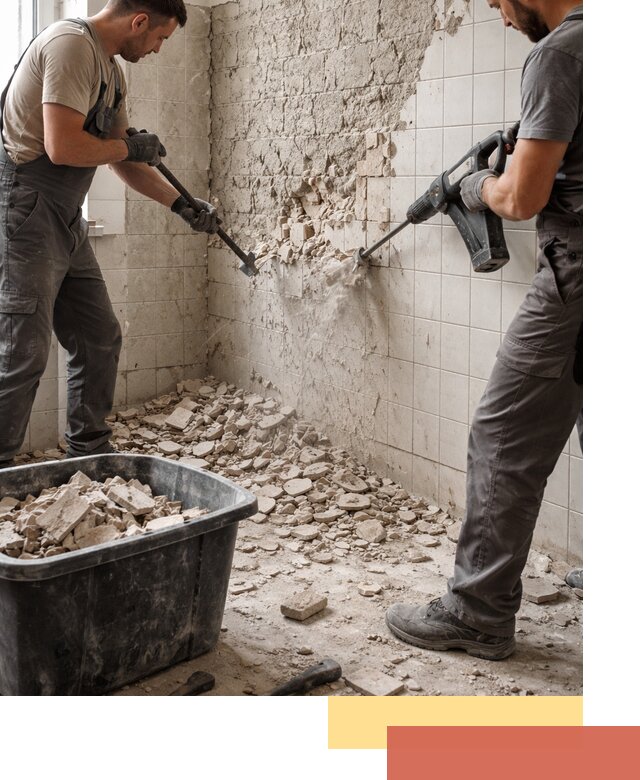 Демонтаж плитки со стен в Нижневартовске быстро и аккуратно