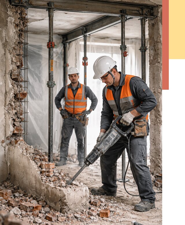 Снос несущих стен в Нижневартовске от 10619 руб. — демонтаж несущей стены под ключ | ОТДЕЛОЧНИК-Нжт