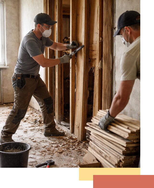 Демонтаж деревянных перегородок в Нижневартовске быстро и аккуратно