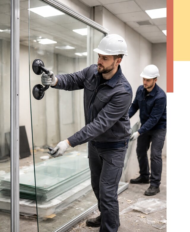 Демонтаж стеклянных перегородок в Нижневартовске от 3315 руб. — быстро и недорого | ОТДЕЛОЧНИК-Нжт