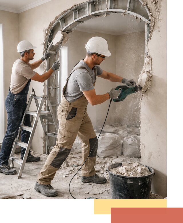 Демонтаж гипсокартонной арки в Нижневартовске быстро и аккуратно