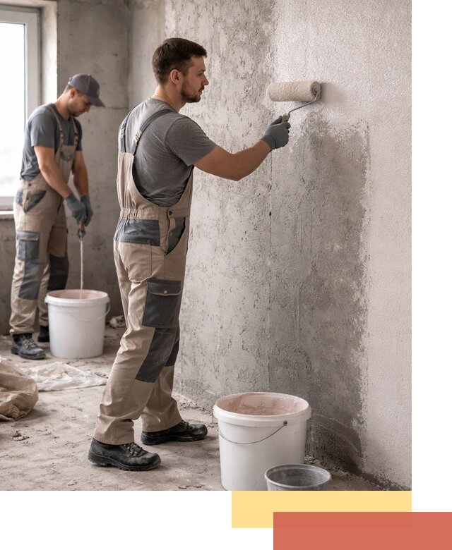 Нанесение бетоноконтакта на стены в Нижневартовске для последующей отделки