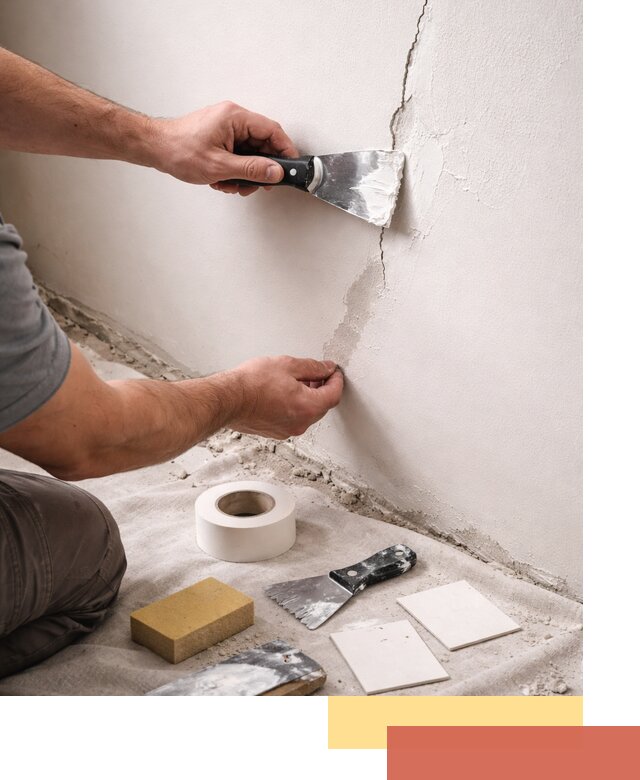 Заделка трещин и сколов в стенах и потолках в Нижневартовске