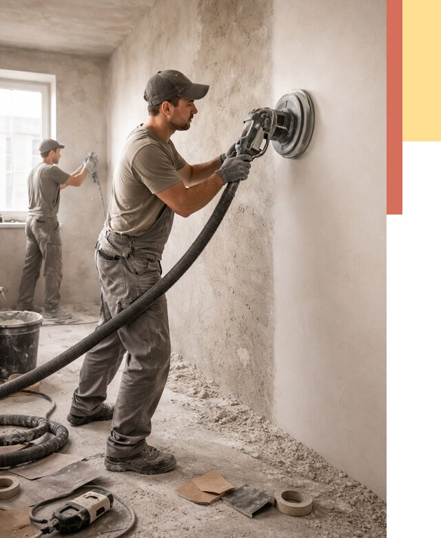 Шлифовка стен в Нижневартовске от 1243 руб/м2 — быстро и недорого | ОТДЕЛОЧНИК-Нжт