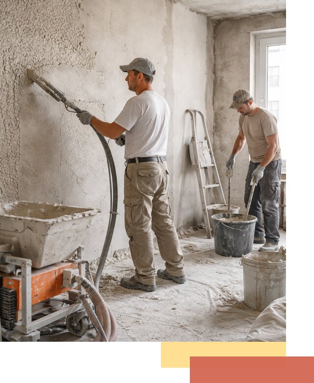 Машинная штукатурка стен в Нижневартовске — быстро и качественно