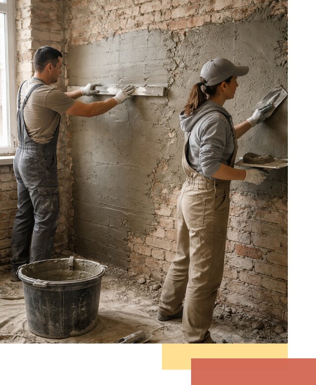 Штукатурка кирпичных стен в Нижневартовске — качественно и надежно