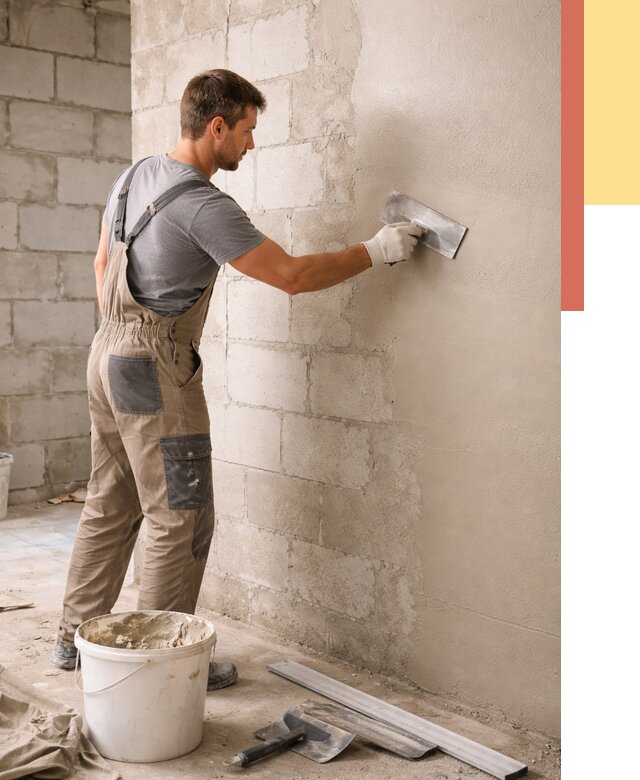 Штукатурка стен из газобетона в Нижневартовске от 2176 руб./м2 — быстро и недорого | ОТДЕЛОЧНИК-Нжт