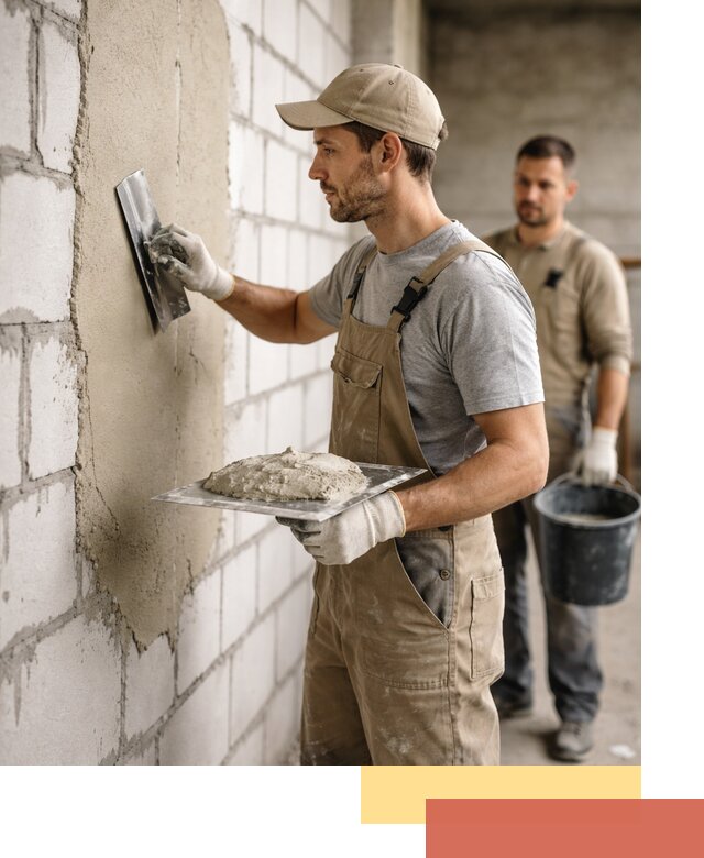 Штукатурка стен из газобетона в Нижневартовске под ключ