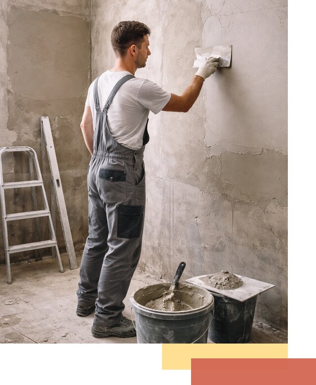 Штукатурка стен в ванной под ключ в Нижневартовске