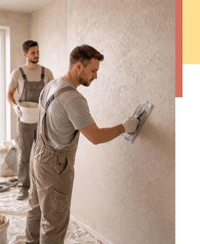 Фактурная штукатурка стен в Нижневартовске от 4351 руб./м² — заказать под ключ | ОТДЕЛОЧНИК-Нжт