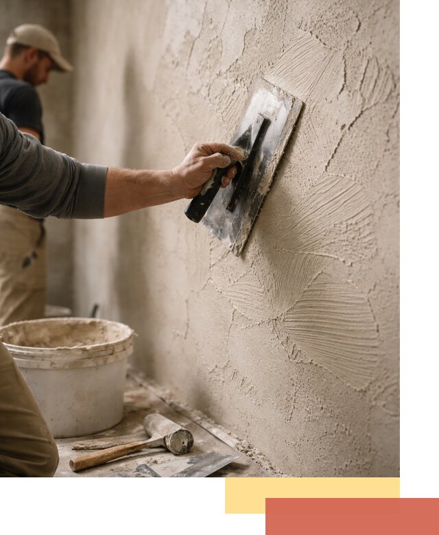 Фактурная штукатурка стен в Нижневартовске — монтаж, отделка, реставрация