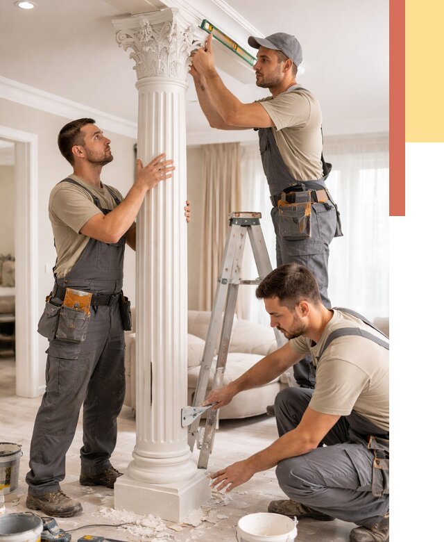 Установка декоративных колонн в Нижневартовске от 12432 руб. под ключ | ОТДЕЛОЧНИК-Нжт