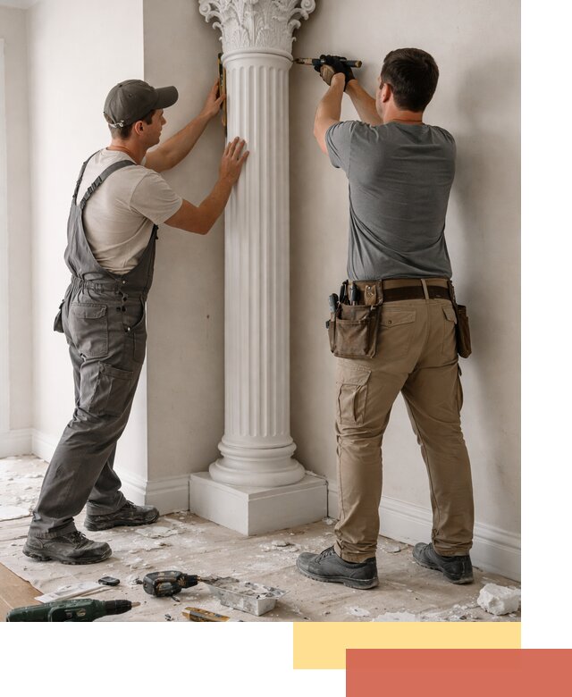 Установка декоративных колонн в Нижневартовске под ключ