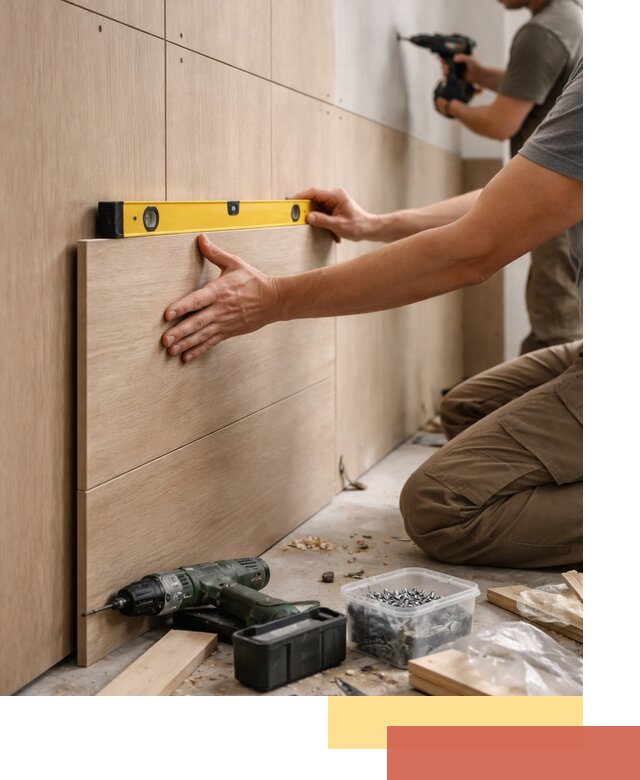 Профессиональный монтаж МДФ панелей на стены в Нижневартовске