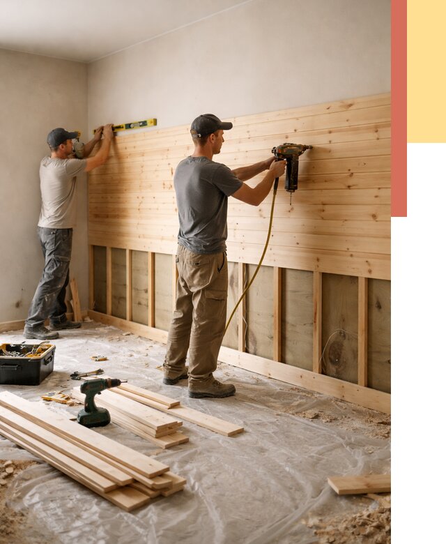 Монтаж деревянной вагонки на стены в Нижневартовске от 7770 руб. | Услуги монтажа вагонки | ОТДЕЛОЧНИК-Нжт