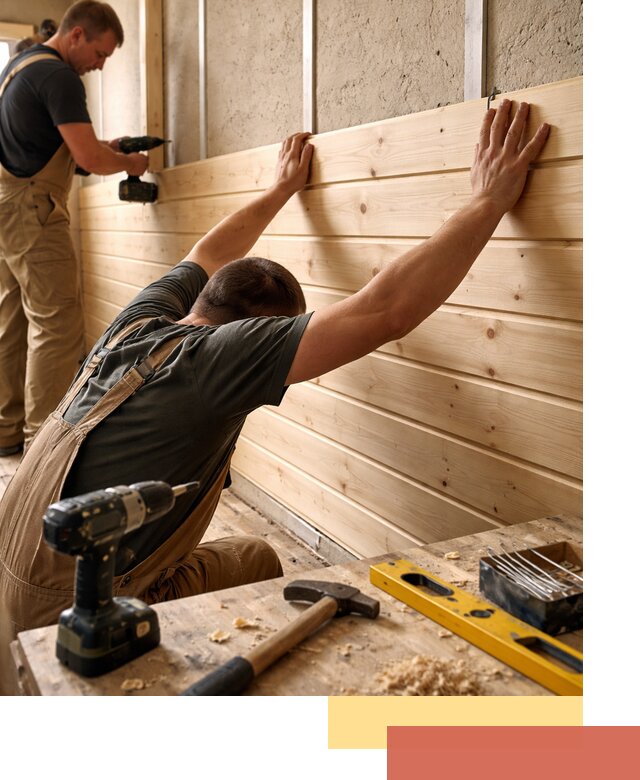 Монтаж деревянной вагонки на стены в Нижневартовске быстро и качественно