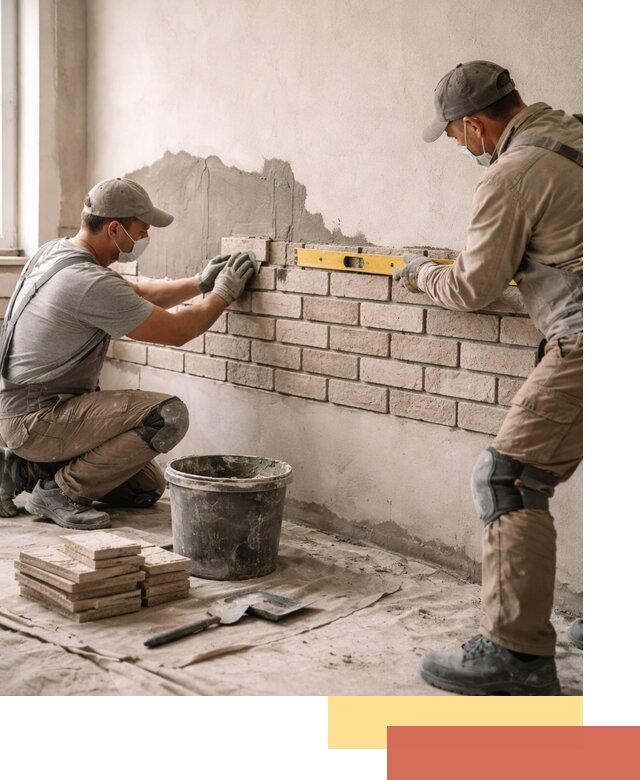 Монтаж декоративного кирпича профессионально в Нижневартовске