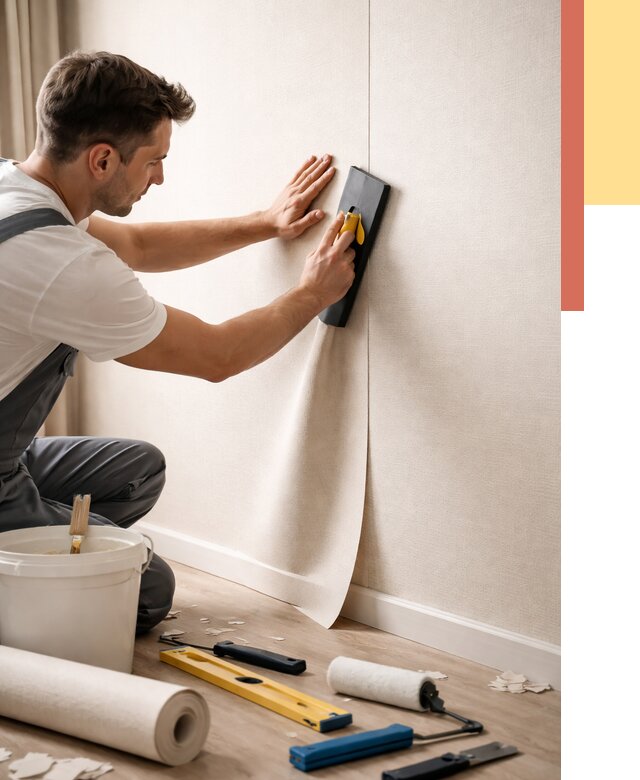 Поклейка виниловых обоев в Нижневартовске от 4662 руб. | Быстро и недорого — ОТДЕЛОЧНИК-Нжт