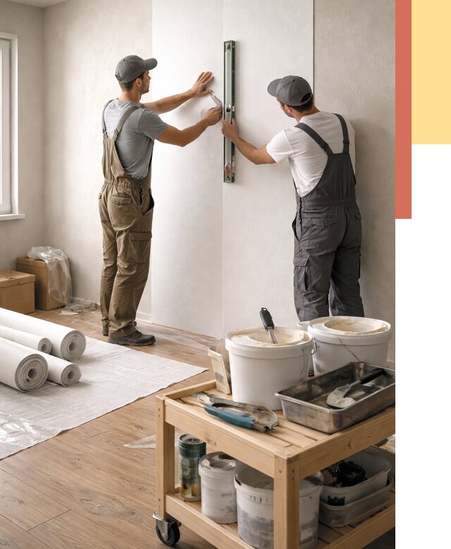 Поклейка стеклообоев в Нижневартовске от 6734 руб. за м2 — быстро и недорого | ОТДЕЛОЧНИК-Нжт