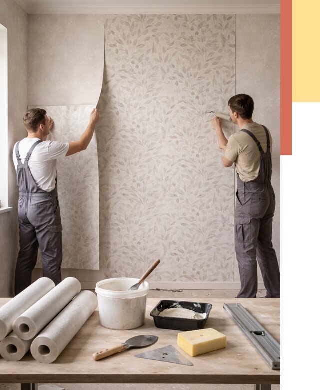 Поклейка обоев с подбором рисунка в Нижневартовске от 3626 руб. | ОТДЕЛОЧНИК-Нжт - быстро и недорого