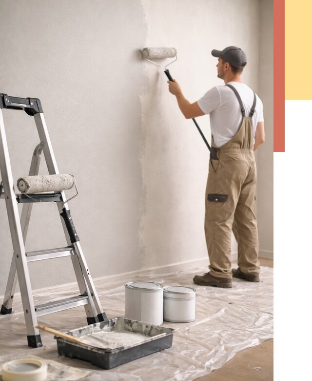 Покраска стен латексной краской в Нижневартовске от 4662 руб. за м2 | ОТДЕЛОЧНИК-Нжт