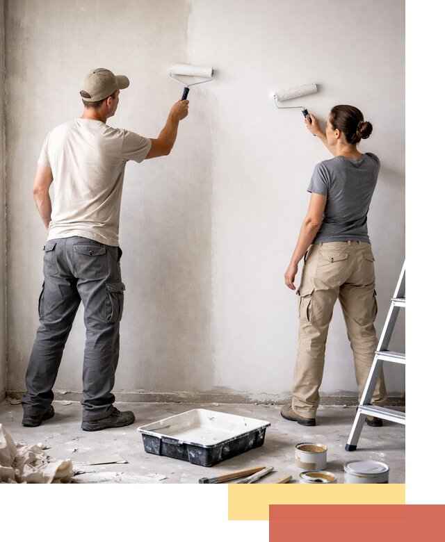 Окраска стен по стеклохолсту в Нижневартовске качественно и долговечно