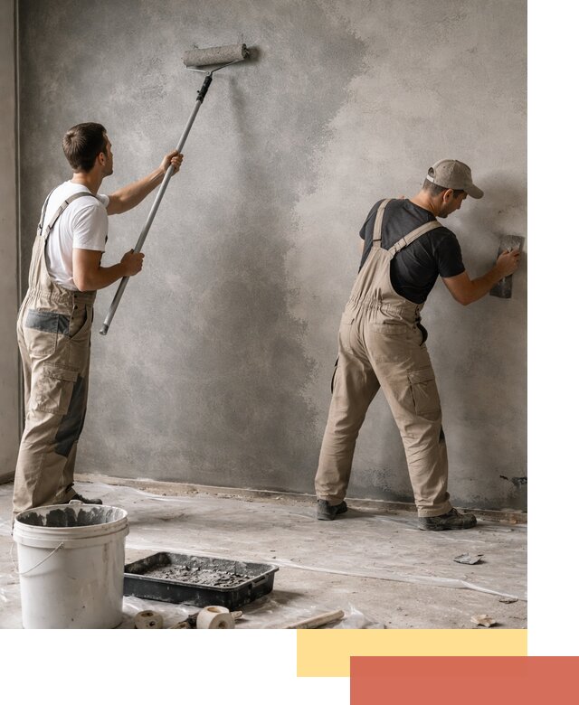 Покраска стен под бетон в Нижневартовске профессионально и недорого