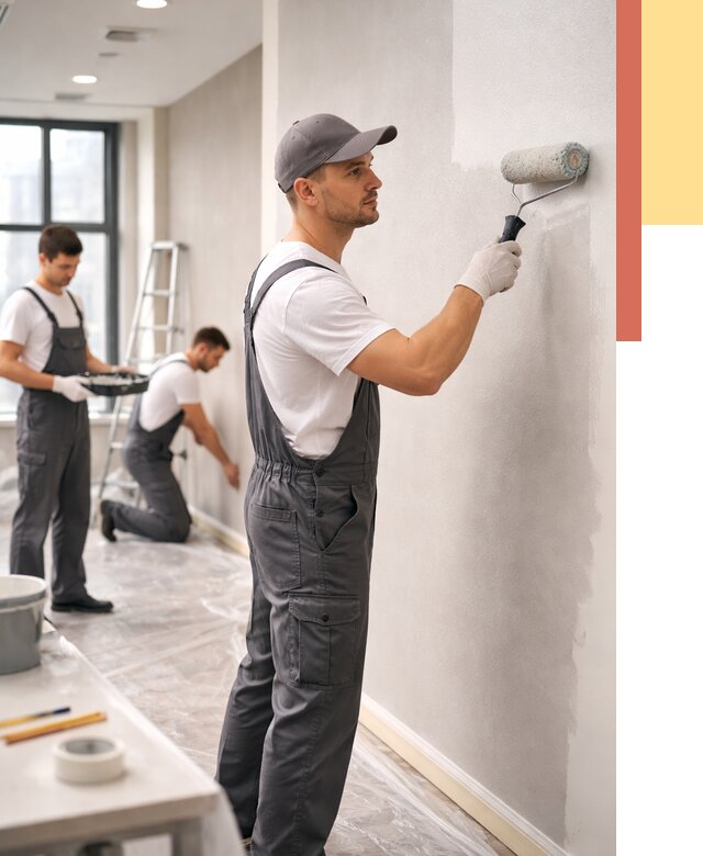 Покраска стен в офисе в Нижневартовске от 8806 руб. — быстро и недорого | ОТДЕЛОЧНИК-Нжт