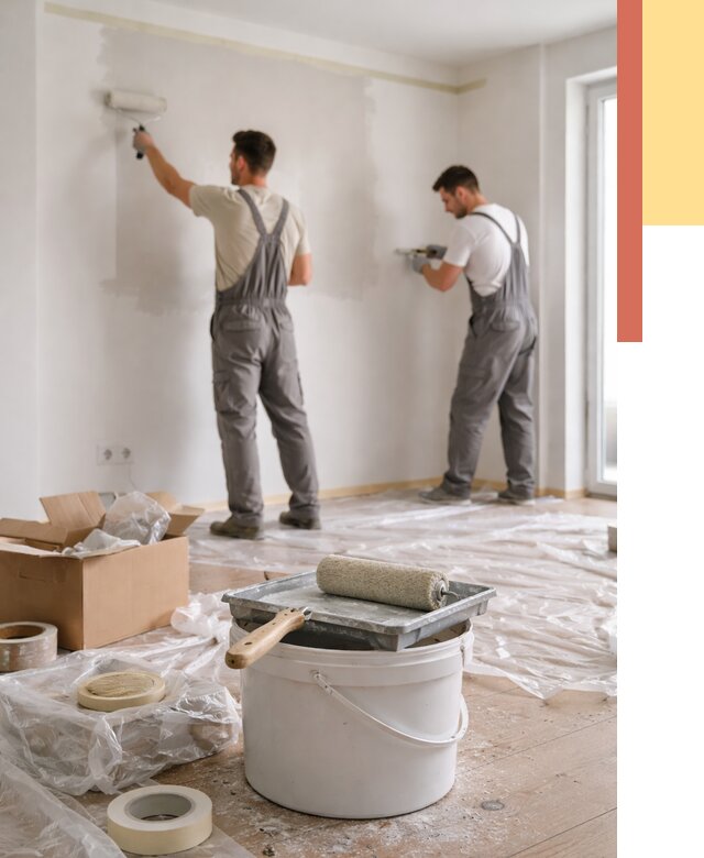 Покраска стен в квартире в Нижневартовске от 2590 руб/м2 — быстро и недорого | ОТДЕЛОЧНИК-Нжт