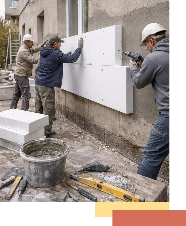 Утепление наружных стен пенопластом в Нижневартовске