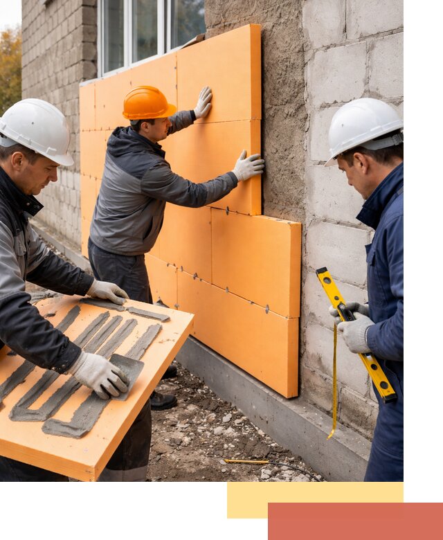 Утепление фасада пеноплексом под ключ в Нижневартовске