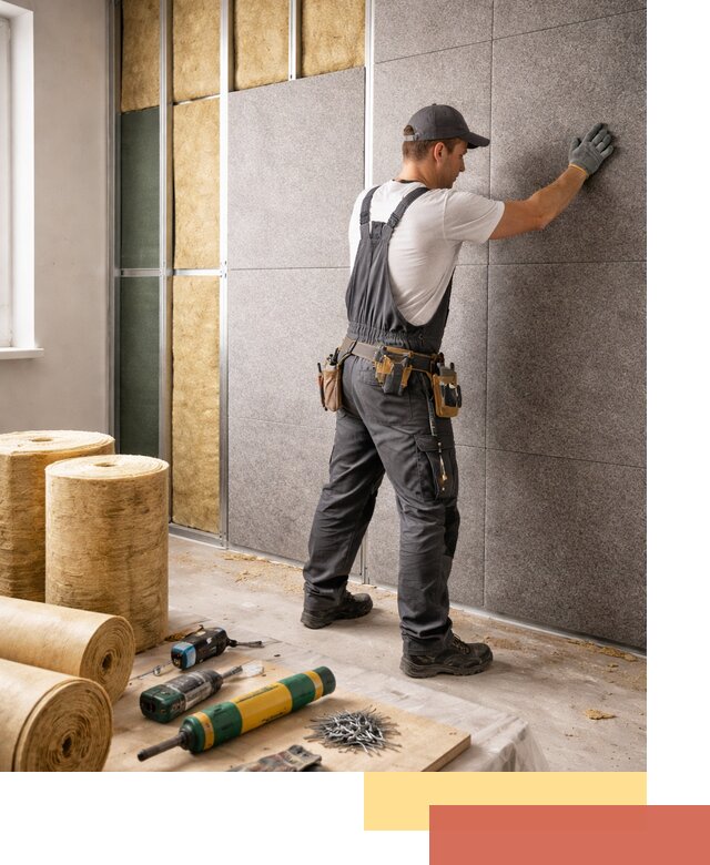 Профессиональная шумоизоляция стен в Нижневартовске для квартиры и офиса