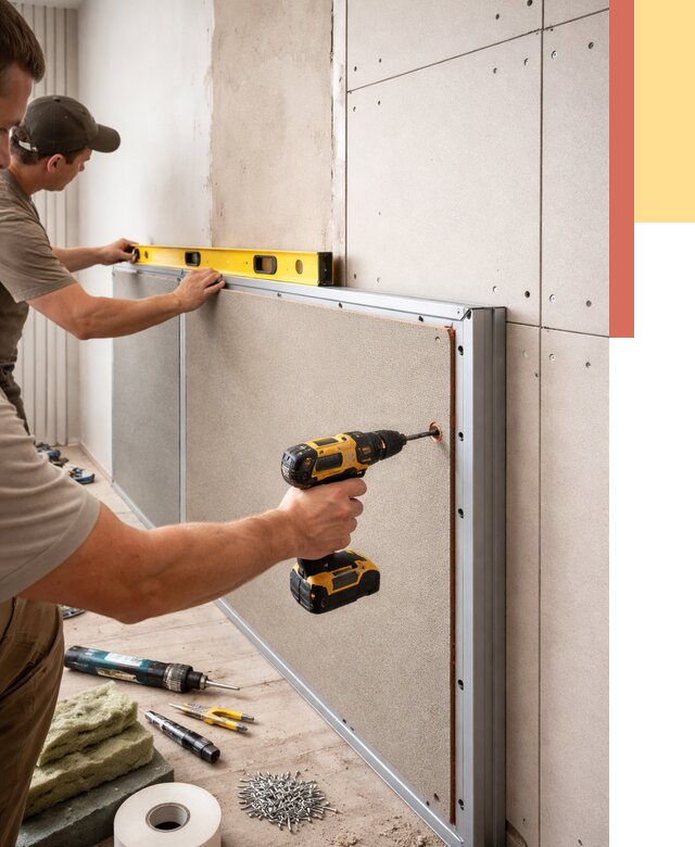 Шумоизоляция стен панелями ЗИПС в Нижневартовске от 2279 руб./м² под ключ | ОТДЕЛОЧНИК-Нжт