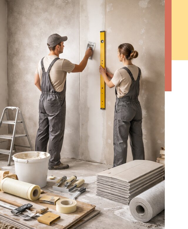 Отделка стен в Нижневартовске от 1554 руб/м² — недорого, быстро, под ключ | ОТДЕЛОЧНИК-Нжт