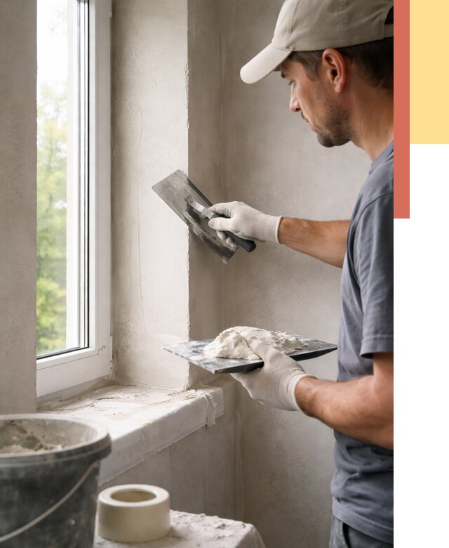 Штукатурка откосов в Нижневартовске от 4662 руб/м² — услуги и выравнивание под ключ | ОТДЕЛОЧНИК-Нжт