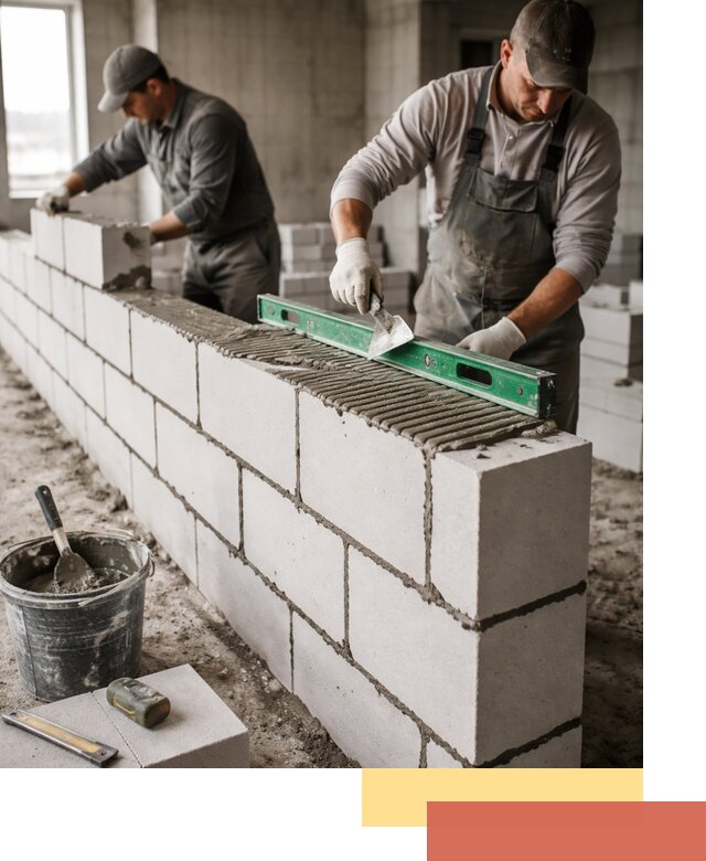 Кладка перегородок из газобетона в Нижневартовске быстро и качественно