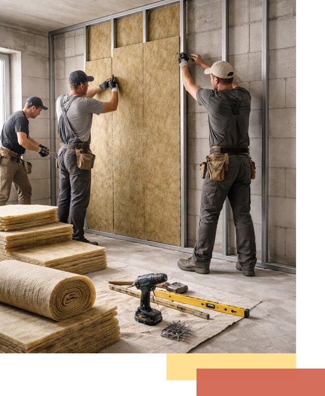 Шумоизоляция перегородок из блоков в Нижневартовске — монтаж и защита шумоизоляцией