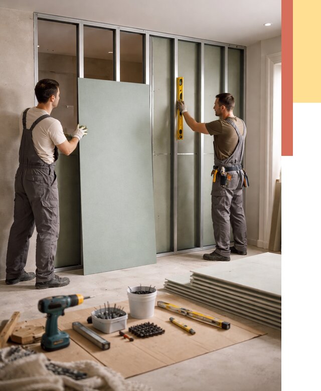 Перегородка из влагостойкого гипсокартона в Нижневартовске от 4973 руб. — монтаж под ключ | ОТДЕЛОЧНИК-Нжт