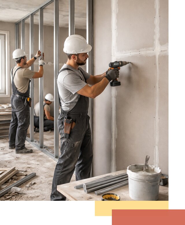 Перегородки из огнестойкого гипсокартона в Нижневартовске под ключ