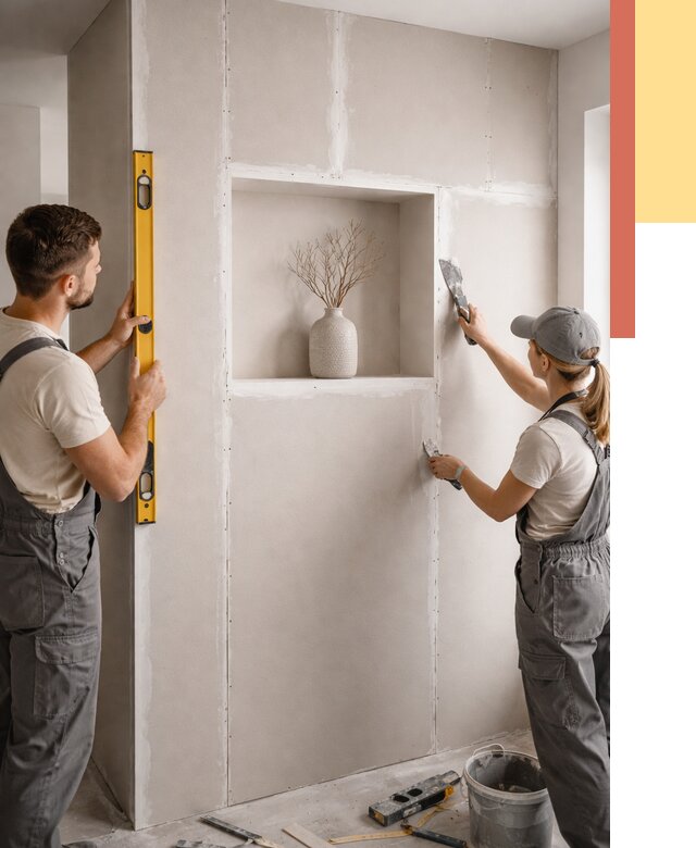 Перегородка из гипсокартона с нишей в Нижневартовске от 3367 руб. под ключ | ОТДЕЛОЧНИК-Нжт