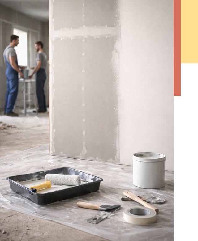 Покраска перегородок из гипсокартона в Нижневартовске от 4662 руб. под ключ | ОТДЕЛОЧНИК-Нжт