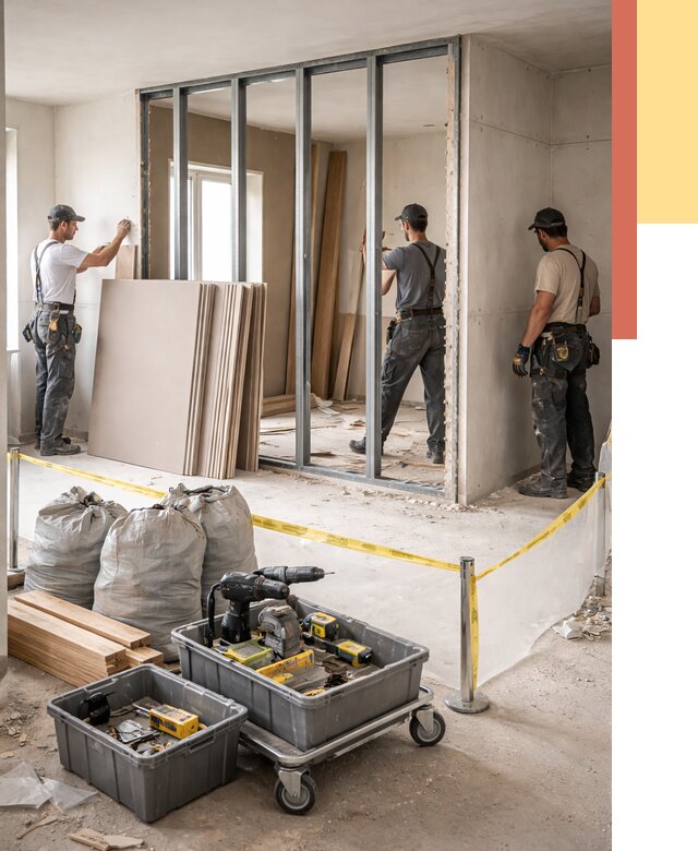 Перенос гипсокартонной перегородки в Нижневартовске под ключ от 4662 руб. | Демонтаж и монтаж – ОТДЕЛОЧНИК-Нжт