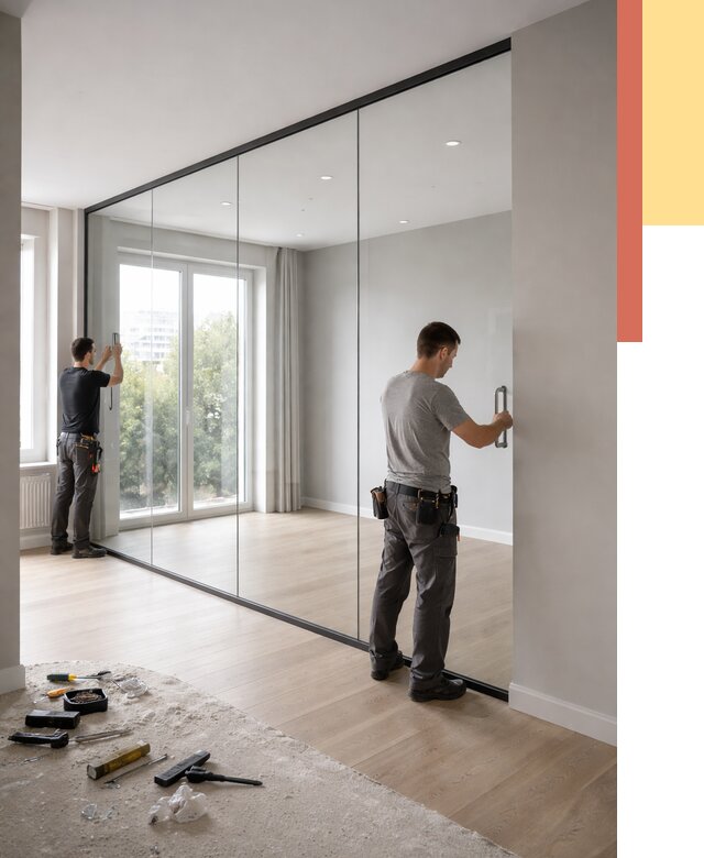 Изготовление стеклянных перегородок в Нижневартовске от 12795 руб. под ключ | ОТДЕЛОЧНИК-Нжт