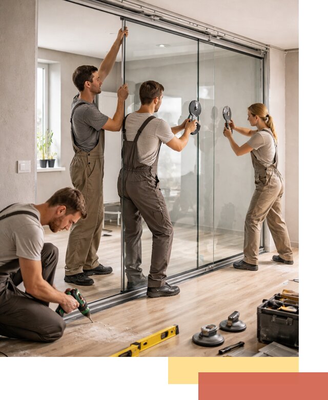 Изготовление стеклянных перегородок на заказ в Нижневартовске