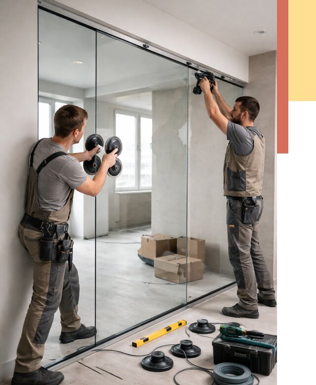 Монтаж стеклянных перегородок в Нижневартовске от 6734 руб. | ОТДЕЛОЧНИК-Нжт