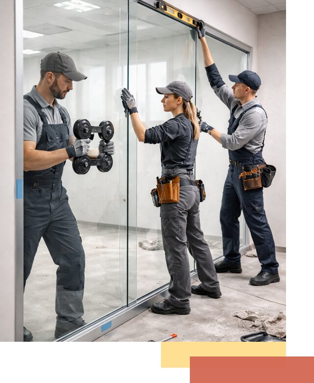 Профессиональный монтаж стеклянных перегородок в Нижневартовске