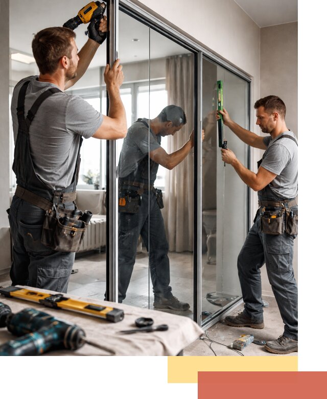 Каркасные стеклянные перегородки под ключ в Нижневартовске